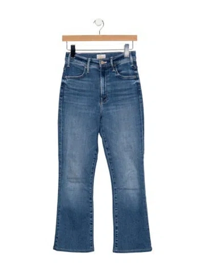 Pre-owned Mother High-rise Flared Jeans In Blue