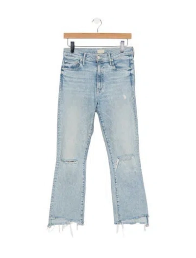 Pre-owned Mother High-rise Flared Jeans In Blue