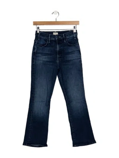 Pre-owned Mother High-rise Flared Jeans In Blue