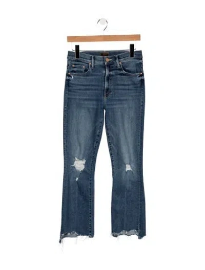 Pre-owned Mother High-rise Flared Jeans In Blue