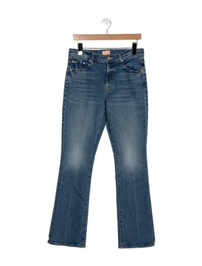 Pre-owned Mother High-rise Flared Jeans In Blue