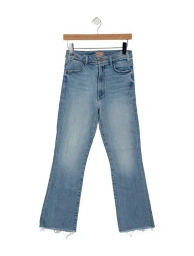 Pre-owned Mother High-rise Flared Jeans In Blue