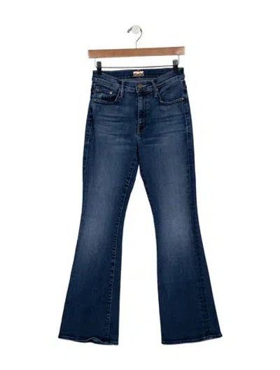 Pre-owned Mother High-rise Flared Jeans In Blue