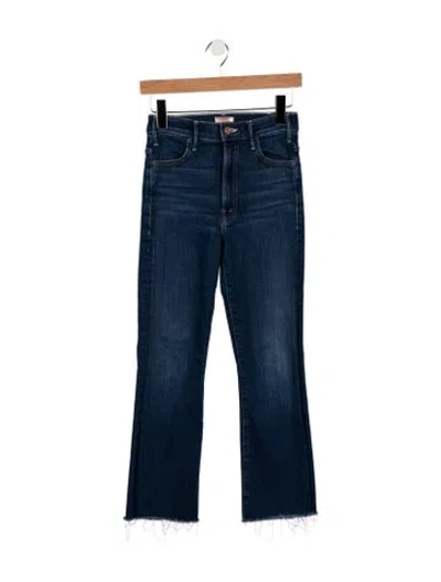 Pre-owned Mother High-rise Flared Jeans In Blue