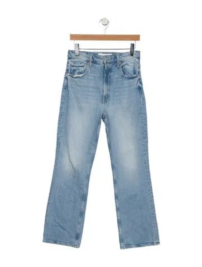 Pre-owned Mother High-rise Flared Jeans In Blue