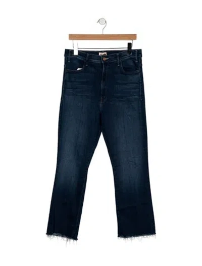 Pre-owned Mother High-rise Flared Jeans In Blue