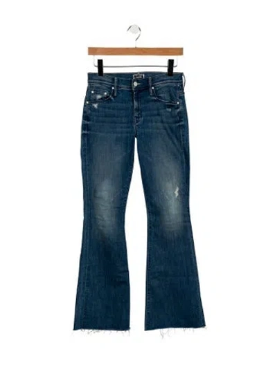 Pre-owned Mother High-rise Flared Jeans In Blue