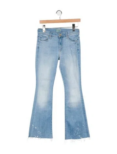 Pre-owned Mother High-rise Flared Jeans In Blue