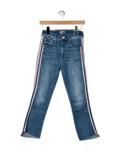 Pre-owned Mother High-rise Flared Jeans In Blue