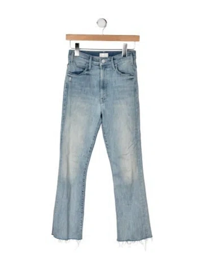 Pre-owned Mother High-rise Flared Jeans In Blue