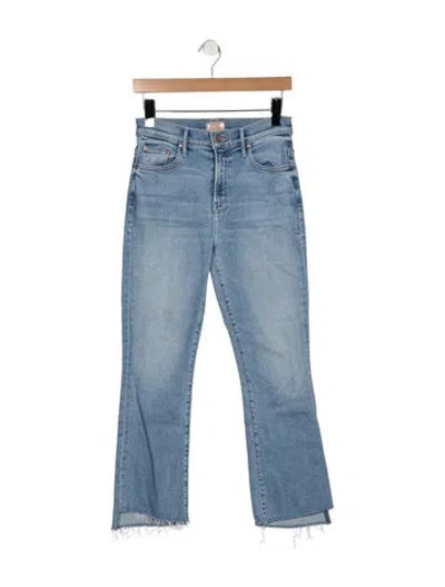 Pre-owned Mother High-rise Flared Jeans In Blue