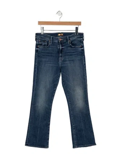 Pre-owned Mother High-rise Flared Jeans In Blue