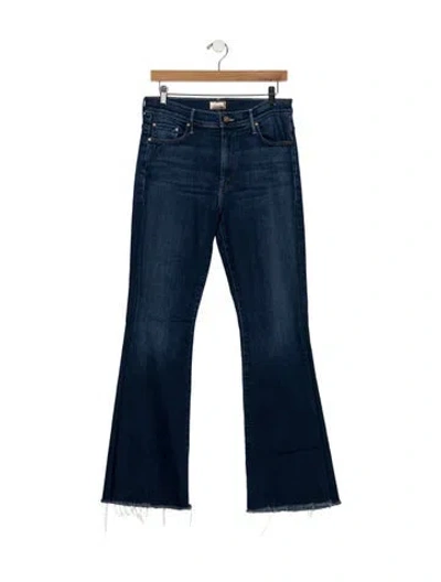 Pre-owned Mother High-rise Flared Jeans In Blue