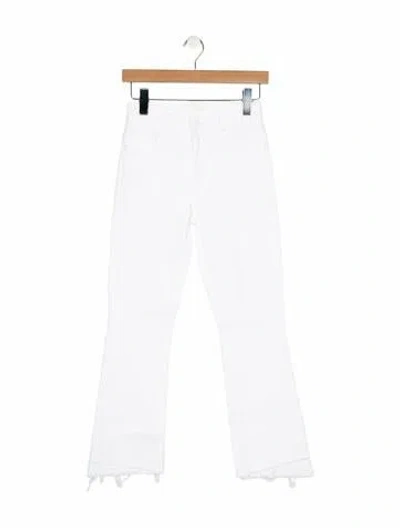 Pre-owned Mother High-rise Flared Jeans In Blue