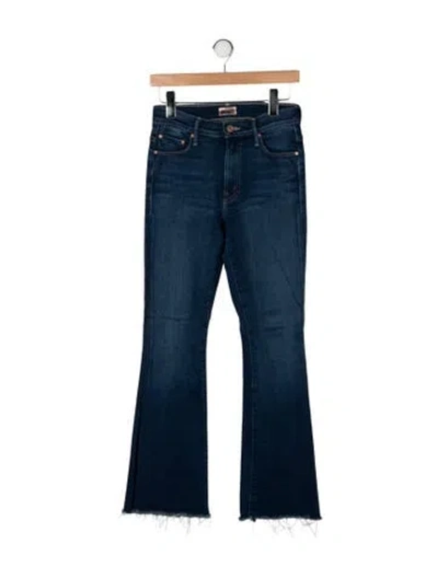 Pre-owned Mother High-rise Flared Jeans In Blue
