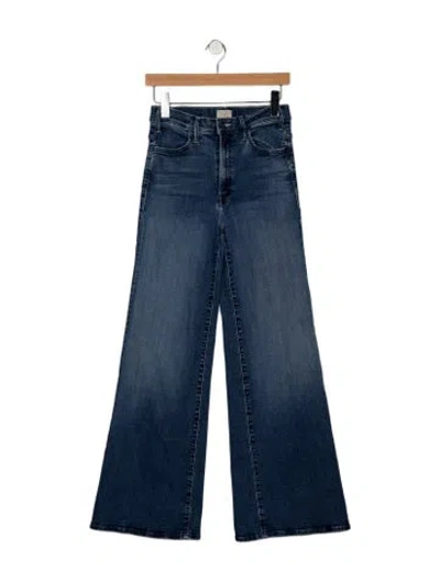 Pre-owned Mother High-rise Flared Jeans In Blue