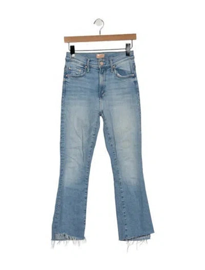 Pre-owned Mother High-rise Flared Jeans In Blue