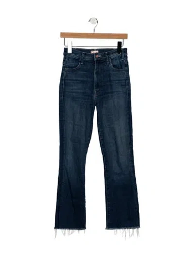 Pre-owned Mother High-rise Flared Jeans In Blue