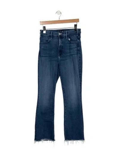 Pre-owned Mother High-rise Flared Jeans In Blue