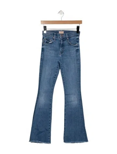 Pre-owned Mother High-rise Flared Jeans In Blue