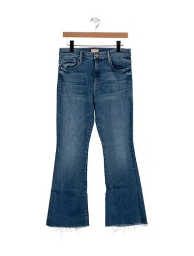Pre-owned Mother High-rise Flared Jeans In Blue
