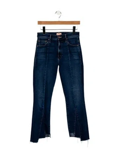 Pre-owned Mother High-rise Flared Jeans In Blue