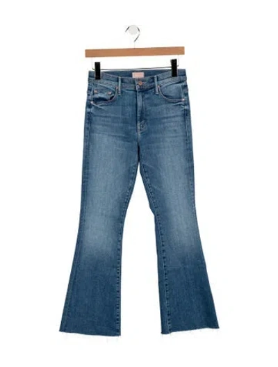 Pre-owned Mother High-rise Flared Jeans In Blue