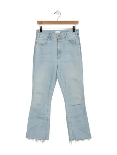 Pre-owned Mother High-rise Flared Jeans In Blue