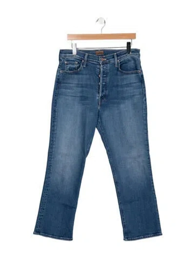 Pre-owned Mother High-rise Flared Jeans In Blue