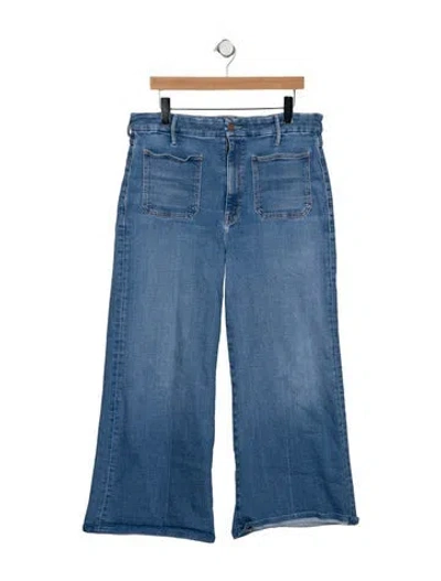 Pre-owned Mother High-rise Flared Jeans In Blue