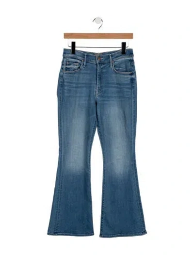 Pre-owned Mother High-rise Flared Jeans In Blue