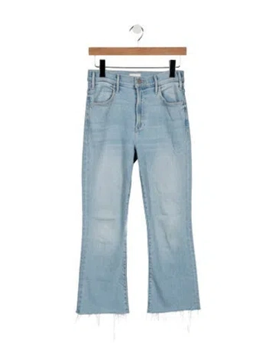 Pre-owned Mother High-rise Flared Jeans In Blue