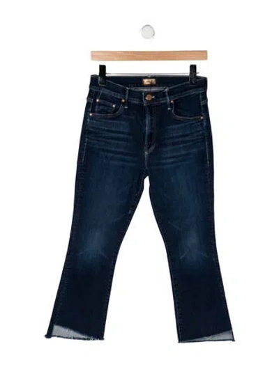 Pre-owned Mother High-rise Flared Jeans In Blue