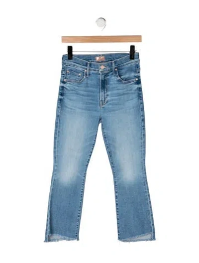 Pre-owned Mother High-rise Flared Jeans In Blue