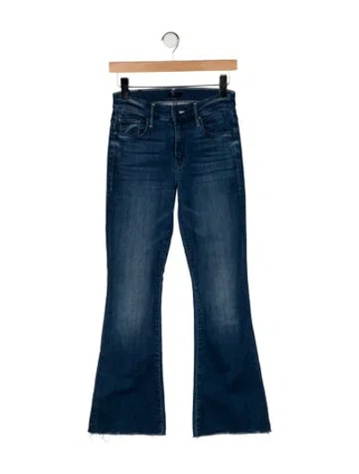 Pre-owned Mother High-rise Flared Jeans In Blue