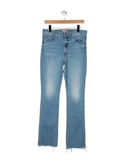 Pre-owned Mother High-rise Flared Jeans In Blue