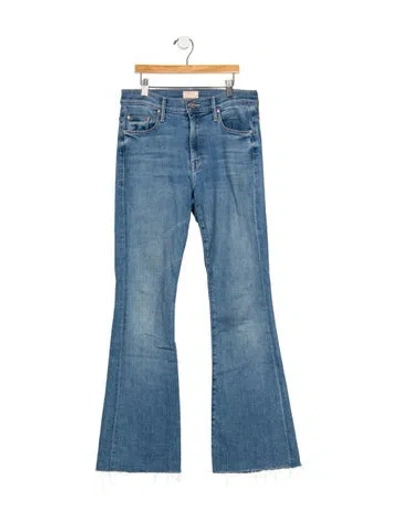 Pre-owned Mother High-rise Flared Jeans In Blue