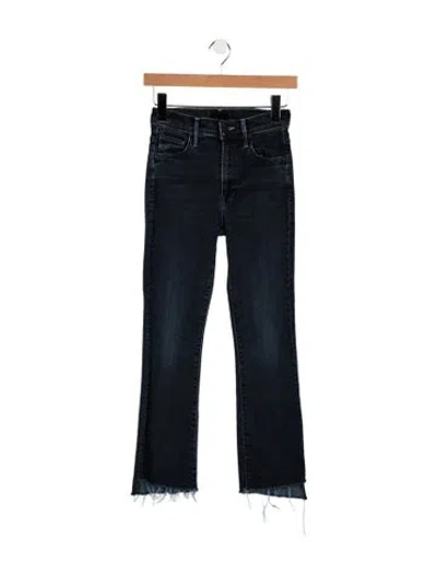 Pre-owned Mother High-rise Flared Jeans In Blue