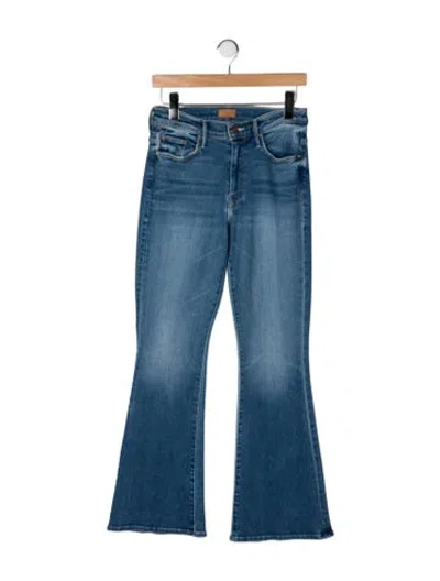 Pre-owned Mother High-rise Flared Jeans In Blue