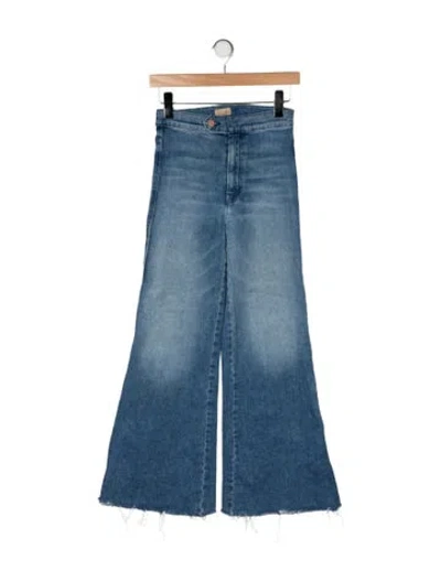 Pre-owned Mother High-rise Flared Jeans In Blue
