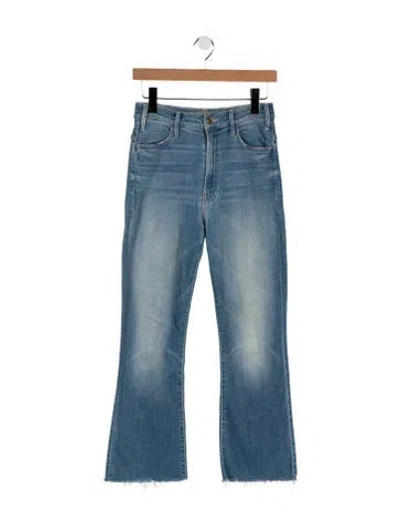 Pre-owned Mother High-rise Flared Jeans In Blue