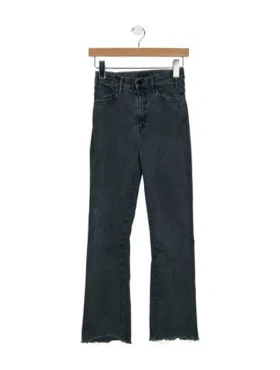 Pre-owned Mother High-rise Flared Jeans In Blue