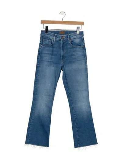 Pre-owned Mother High-rise Flared Jeans In Blue