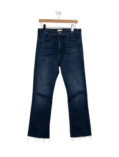 Pre-owned Mother High-rise Flared Jeans In Blue
