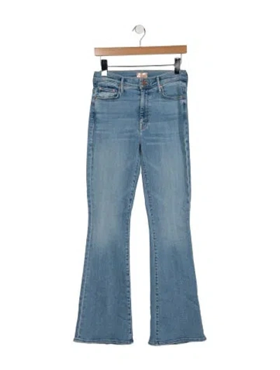 Pre-owned Mother High-rise Flared Jeans In Blue