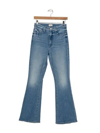 Pre-owned Mother High-rise Flared Jeans In Blue