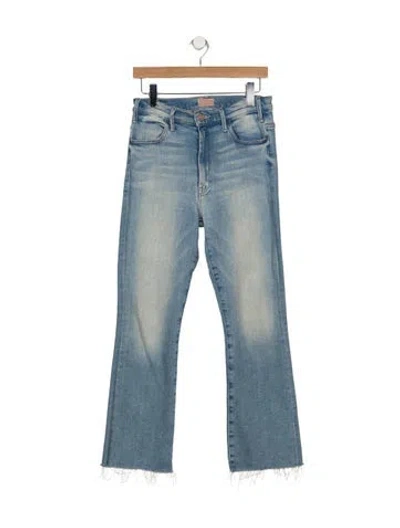 Pre-owned Mother High-rise Flared Jeans In Blue