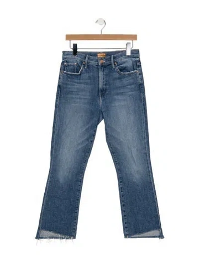 Pre-owned Mother High-rise Flared Jeans In Blue