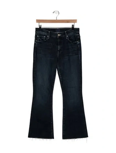 Pre-owned Mother High-rise Flared Jeans In Blue
