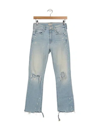 Pre-owned Mother High-rise Flared Jeans In Blue